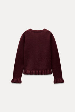 RUFFLED KNIT CARDIGAN - Zara фото 7