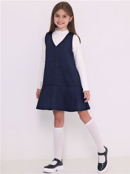 Сарафан Апрель 1ПДС3456258н хлопок с лайкрой синий фото 3