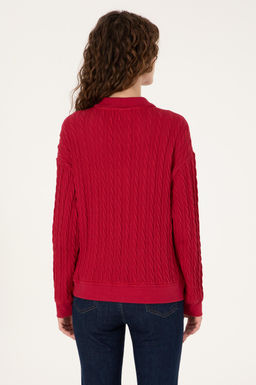 Kad_n Koyu Frambuaz Sweatshirt - U.s. polo assn фото 5