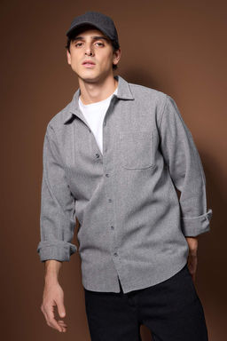 Siyah Regular Erkek Gomlek TMNAW26GO00029 - Trendyolmilla фото 3