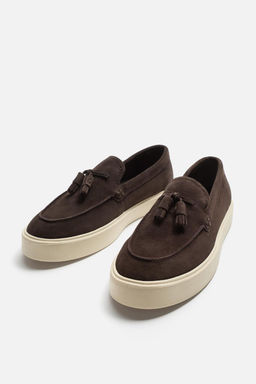 CASUAL LEATHER TASSEL LOAFERS - Zara фото 10