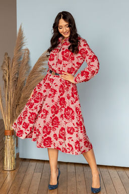 Платье А-315 красно-белый - Angelika фото 3