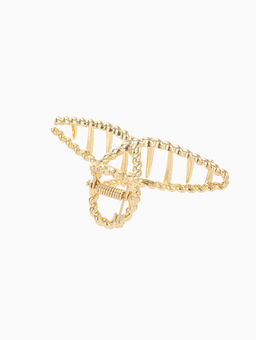 Цена за 2 шт. Крабик для волос «Валери», плетёная петелька, 7.5 см, золото