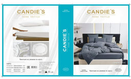 КПБ Candies Страйп-сатин на резинке по кругу CANSSR019 1.5 спальный