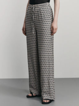 Брюки прямого кроя с принтом / Zarina  фото 3