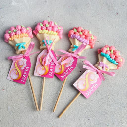 Леденец на палочке 8 марта, цветы, 30 г - Фабрика счастья фото 5