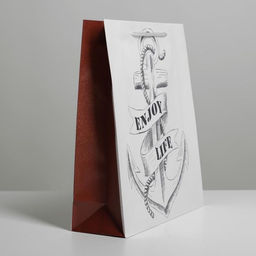 Пакет подарочный ламинированный, упаковка, Enjoy, ML 21 х 25 х 8 см