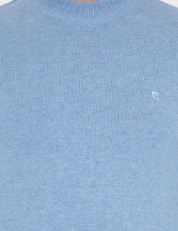 Mavi Melanj Slim Fit Yar_m Bal_k__ Yaka Basic Triko Kazak - Pierre cardin фото 6