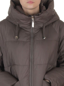 8891 DK. GRAY Пальто зимнее женское (200 гр. холлофайбер)