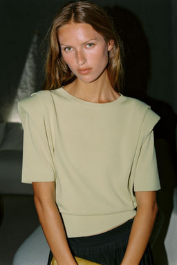 TOP PUNTO HOMBRERAS / Verde pastel - Zara фото 2