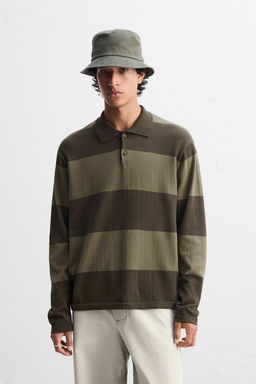 STRIPED KNIT POLO SHIRT - Zara фото 3