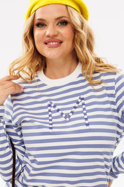 Костюм Michel Chic 1392 голубой, полоска  фото 4