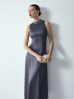 EMKA // Платье макси из ацетата и вискозы  фото 3