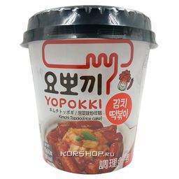 Рисовые палочки Токпокки в соусе Кимчи (стакан) Kimchi Yopokki, Корея, 115 г Акция