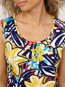 Сарафан женский, цвет синий желтый