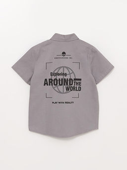 Bask?l? K?sa Kollu Erkek ?ocuk G?mlek - Waikiki фото 2