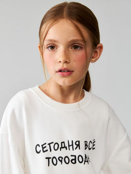 ACOOLA / Джемпер детский для девочек Demetra молочный  фото 4
