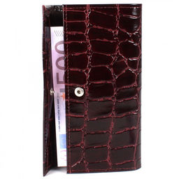 Портмоне женское Croco-ПР-952 натуральная кожа 3 отд, 5 карм, бордо скат (67) 214170  фото 3