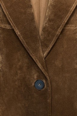 100% LEATHER LONG JACKET - Zara фото 8