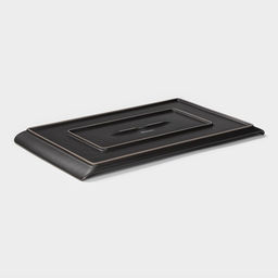 Цена за 4 шт. Блюдо для подачи Magistro Black style, 33.5×20.5 см, фарфор, чёрное