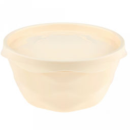 Салатник пластмассовый Modena 0,75л, д15,2см, h7,7см, с крышкой, пищевой полипропилен, светло-бежевый (Россия)