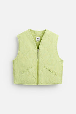 FADED PRINT QUILTED GILET - Zara фото 6