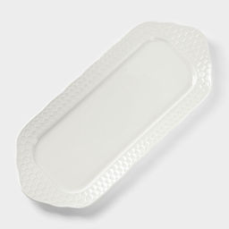 Блюдо для подачи прямоугольное «Бланш», 29×12.5 см, керамика, цвет белый