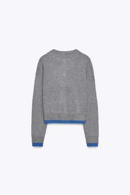 CONTRAST KNIT CARDIGAN - Zara фото 5