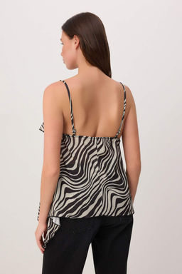 Cok Renkli Zebra Bask?l? Regular/Normal Kal?p Kare Yaka Ince Ask?l? Kopuk Orme Bluz TWOSS26BZ00619 - Trendyolmilla фото 4