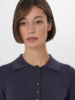 Поло женское серое - Mark formelle фото 4