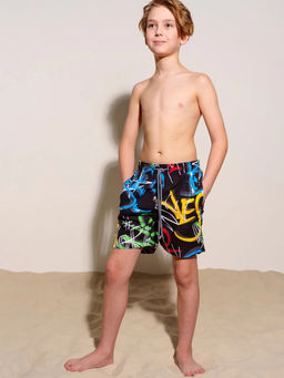 12411454 Шорты текстильные плавательные для мальчиков, длинные