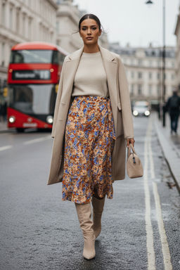 TRENDYOLMILLA Cok Renkli Cicek Desenli Viskon Kumasl? Midi Dokuma Etek TWOSS23ET00294 фото 17