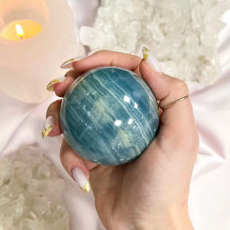 Шар из голубого карибского Кальцита