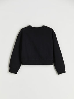 Bisiklet Yaka K?z ?ocuk Sweatshirt