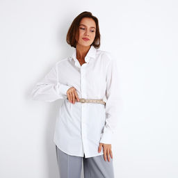 Ремень женский, ширина 2.2 см, пряжка металл, цвет бежевый - Simaland фото 3