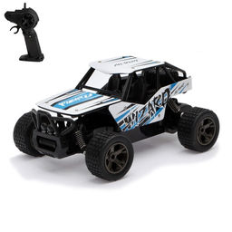 Джип радиоуправляемый Сафари, металлический корпус, работает от аккумулятора цвет синий