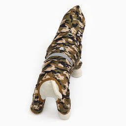 Комбинезон для собак, демисезонный с подкладом, размер S (ДС 25, Ог 37см), камуфляжный - Simaland фото 5