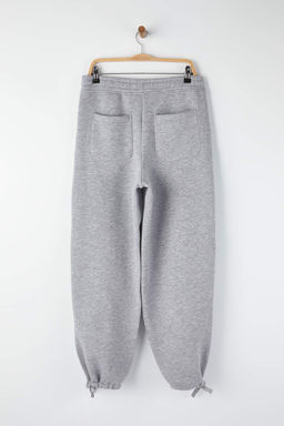 Gri Melanj Wide Leg Paca Lastikli Esofman Alt? TMNAW26EA00003 - Trendyolmilla фото 4