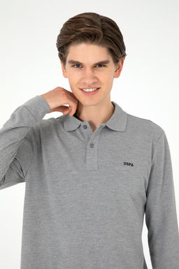 Мужской серый меланжевый базовый свитшот Неожиданная скидка в корзине - U.s. polo assn фото 2