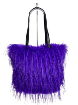 Женская сумка из искусственного меха, цвет фиолетовый - Greta фото 2