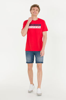 Erkek K_rm_z_ Bisiklet Yaka Ti__rt