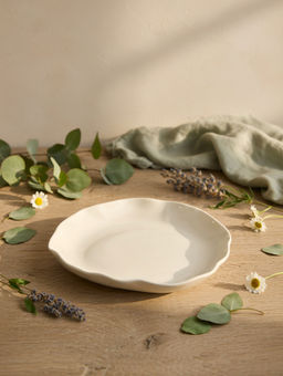 Тарелка суповая, 22х4 см, 600 мл, фарфор P, белая, Волнистый край, White ocean - Anna lafarg фото 10