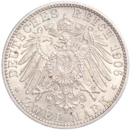 2 марки 1906 года Германия (Баден) 50 лет свадьбе Фридриха I и Луизы Прусской