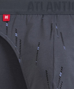 ATLANTIC 3MP-193 Трусы спорт Solid Sport - набор 3 шт. черный + светло-голубой + графитовый  фото 6