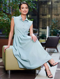 Платье хлопок OD-796-1 св.зеленое OD-796-1