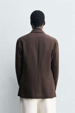 BLAZER REGULAR FIT 100% LANA / Marr?n
