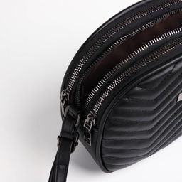 Сумка женская кросс-боди на молнии, цвет чёрный - Simaland фото 6