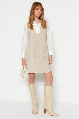 TRENDYOLMILLA Tas Mini Triko Sac Orgulu Jile Elbise TWOAW24EL00097  фото 9