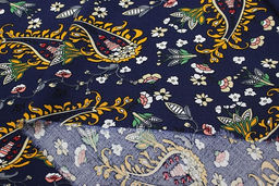 Штапель Джалия цв.чернильно-синий, ш.1.45м, вискоза-100%, 100гр/м.кв - Купава фото 6