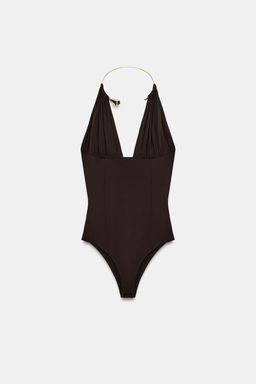POLYAMIDE CHOKER BODYSUIT - Zara фото 4